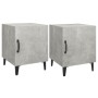 Mesitas de noche 2 unidades madera contrachapada gris hormigón de vidaXL, Mesitas de noche - Ref: Foro24-812069, Precio: 50,0...