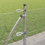 Reja con postes Plateado 0.4 x 100 m Acero
