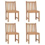 Garden chairs, set of 4, made of solid teak wood with cushions. by vidaXL, Garden chairs - Ref: Foro24-3073102, Price: 466,48...