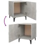 Mesitas de noche 2 unidades madera contrachapada gris hormigón de vidaXL, Mesitas de noche - Ref: Foro24-812069, Precio: 50,0...