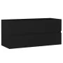 Mueble con lavabo madera de ingeniería negro de vidaXL, Tocadores de baño - Ref: Foro24-3071568, Precio: 288,19 €, Descuento: %
