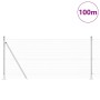 Reja con postes Plateado 0.8 x 100 m Acero