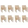 Garden chairs 8 pcs solid teak wood beige cushions by vidaXL, Garden chairs - Ref: Foro24-3073061, Price: 1,00 €, Discount: %