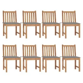 Garden chairs 8 units teak wood with cushions by vidaXL, Garden chairs - Ref: Foro24-3073143, Price: 900,85 €, Discount: %