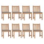 Gartenstühle 8 Einheiten aus Teakholz mit Kissen von vidaXL, Gartenstühle - Ref: Foro24-3073143, Preis: 995,85 €, Rabatt: %