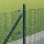 Reja con postes Verde 0.4 x 10 m Acero