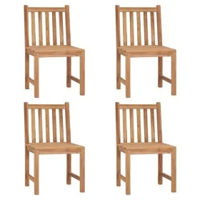 Garden chairs, 4 units, solid teak wood by vidaXL, Garden chairs - Ref: Foro24-3073085, Price: 417,79 €, Discount: %
