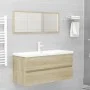 Mueble con lavabo madera de ingeniería roble Sonoma de vidaXL, Tocadores de baño - Ref: Foro24-3071570, Precio: 282,63 €, Des...