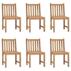 Garden chairs 6 units solid teak wood by vidaXL, Garden chairs - Ref: Foro24-3073086, Price: 624,41 €, Discount: %