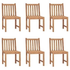 Sillas de jardín 6 unidades madera maciza de teca de vidaXL, Sillas de jardín - Ref: Foro24-3073086, Precio: 642,04 €, Descue...