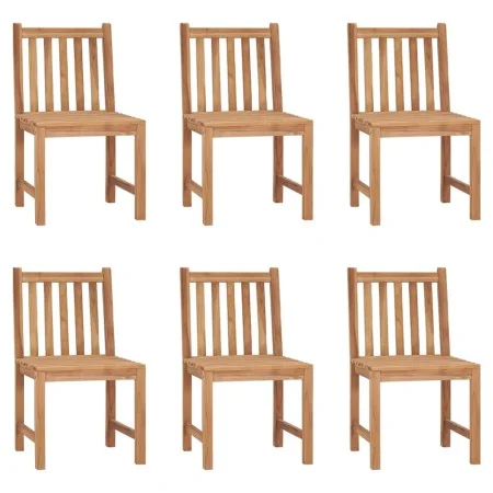 Gartenstühle 6 Einheiten aus massivem Teakholz von vidaXL, Gartenstühle - Ref: Foro24-3073086, Preis: 637,28 €, Rabatt: %