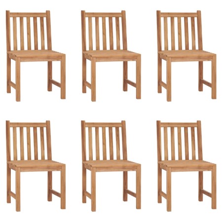 Gartenstühle 6 Einheiten aus massivem Teakholz von vidaXL, Gartenstühle - Ref: Foro24-3073086, Preis: 642,04 €, Rabatt: %