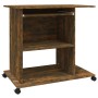 Rauchige Eiche Sperrholzschreibtisch 80x50x75 cm von vidaXL, Schreibtische - Ref: Foro24-815543, Preis: 70,60 €, Rabatt: %