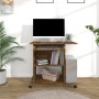 Escritorio de madera contrachapada roble ahumado 80x50x75 cm de vidaXL, Escritorios - Ref: Foro24-815543, Precio: 72,90 €, De...