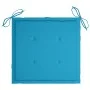 Garden chairs 8 pcs solid teak wood cushions blue by vidaXL, Garden chairs - Ref: Foro24-3073062, Price: 1,00 €, Discount: %