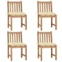 Garden chairs 4 units solid teak wood with cushions by vidaXL, Garden chairs - Ref: Foro24-3073105, Price: 463,28 €, Discount: %