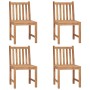 Garden chairs 4 units solid teak wood with cushions by vidaXL, Garden chairs - Ref: Foro24-3073105, Price: 475,95 €, Discount: %