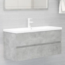 Mueble con lavabo madera de ingeniería gris hormigón de vidaXL, Tocadores de baño - Ref: Foro24-3071571, Precio: 279,80 €, De...
