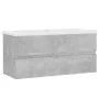 Betongrauer Holzwerkstoffschrank mit Waschbecken von vidaXL, Badezimmerwaschtische - Ref: Foro24-3071571, Preis: 297,99 €, Ra...