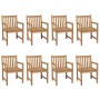 Sillas de jardín 8 uds madera maciza de teca cojines negro von vidaXL, Gartenstühle - Ref: Foro24-3073080, Preis: 1,00 €, Rab...