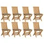 Garden chairs 8 pcs solid teak wood with gray cushions by vidaXL, Garden chairs - Ref: Foro24-3072918, Price: 503,87 €, Disco...