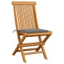 Gartenstühle 8 Stück aus massivem Teakholz mit grauen Kissen von vidaXL, Gartenstühle - Ref: Foro24-3072918, Preis: 504,92 €,...