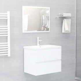 White engineered wood bathroom furniture set by vidaXL, Bathroom furniture - Ref: Foro24-3071675, Price: 184,05 €, Discount: %