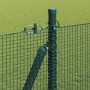 Reja con postes Verde 1.5 x 10 m Acero