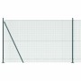 Reja con postes Verde 1.5 x 10 m Acero