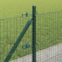 Reja con postes Verde 0.4 x 25 m Acero