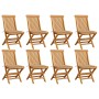 Garden chairs 8 units solid teak with beige cushions by vidaXL, Garden chairs - Ref: Foro24-3072920, Price: 515,70 €, Discoun...