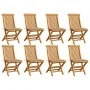 Garden chairs 8 units solid teak with beige cushions by vidaXL, Garden chairs - Ref: Foro24-3072920, Price: 489,38 €, Discoun...