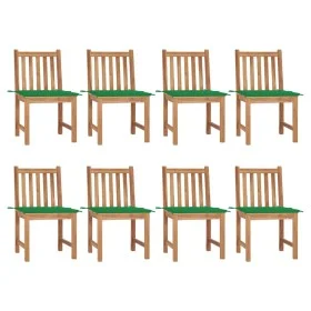 Garden chairs 8 units teak wood with cushions by vidaXL, Garden chairs - Ref: Foro24-3073147, Price: 885,71 €, Discount: %