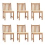 Gartenstühle 6 Einheiten mit massiven Teakholzkissen von vidaXL, Gartenstühle - Ref: Foro24-3073117, Preis: 693,05 €, Rabatt: %