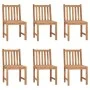 Gartenstühle 6 Einheiten mit massiven Teakholzkissen von vidaXL, Gartenstühle - Ref: Foro24-3073117, Preis: 675,06 €, Rabatt: %