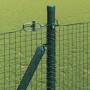 Reja con postes Verde 0.8 x 25 m Acero