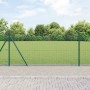 Reja con postes Verde 1 x 25 m Acero