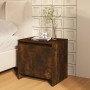 Mesita noche 2 uds madera ingeniería roble ahumado 45x34x44,5cm de vidaXL, Mesitas de noche - Ref: Foro24-813045, Precio: 40,...