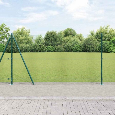 Reja con postes Verde 1.2 x 25 m Acero