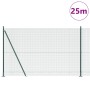 Reja con postes Verde 1.4 x 25 m Acero