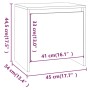 Mesita noche 2 uds madera ingeniería roble ahumado 45x34x44,5cm de vidaXL, Mesitas de noche - Ref: Foro24-813045, Precio: 40,...