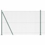 Reja con postes Verde 1.5 x 25 m Acero