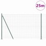 Reja con postes Verde 1.6 x 25 m Acero