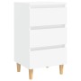 Nachttisch mit weißen Massivholzbeinen 40x35x69 cm von vidaXL, Nachttische - Ref: Foro24-805887, Preis: 63,83 €, Rabatt: %