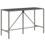 Bar table and garden stools set 9 pieces acacia wood PE rattan gray by vidaXL, Garden sets - Ref: Foro24-3187681, Price: 432,...