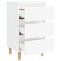 Nachttisch mit weißen Massivholzbeinen 40x35x69 cm von vidaXL, Nachttische - Ref: Foro24-805887, Preis: 63,83 €, Rabatt: %