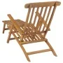 Sun loungers with footrest 2 units solid teak wood by vidaXL, Loungers - Ref: Foro24-3073291, Price: 428,21 €, Discount: %
