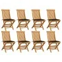 Garden chairs 8 units teak wood with black cushions by vidaXL, Garden chairs - Ref: Foro24-3072924, Price: 493,57 €, Discount: %