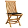 Garden chairs 8 units teak wood with black cushions by vidaXL, Garden chairs - Ref: Foro24-3072924, Price: 493,57 €, Discount: %