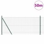 Reja con postes Verde 0.8 x 50 m Acero